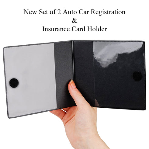 Registration and Insurance Card Holder - 2 Pack with EZ Pass Mounting Kit, Ez Pass Strips